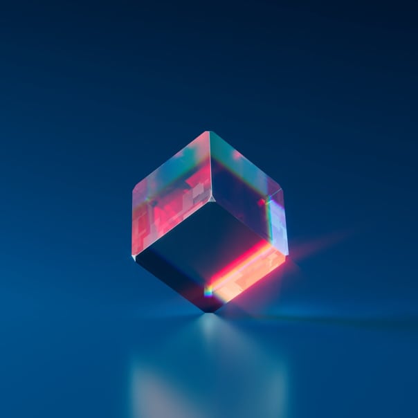 Image: glass cube illustration